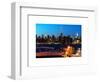 Skyline of the Skyscrapers of Manhattan by Nightfall from Brooklyn-Philippe Hugonnard-Framed Art Print