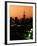 Skyline of the Skyscrapers of Manhattan by Orange Night from Brooklyn-Philippe Hugonnard-Framed Photographic Print