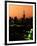 Skyline of the Skyscrapers of Manhattan by Orange Night from Brooklyn-Philippe Hugonnard-Framed Photographic Print