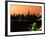 Skyline of the Skyscrapers of Manhattan by Orange Night from Brooklyn-Philippe Hugonnard-Framed Photographic Print