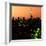 Skyline of the Skyscrapers of Manhattan by Orange Night from Brooklyn-Philippe Hugonnard-Framed Photographic Print