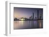 Skyline of Tianhe at dusk, Guangzhou, Guangdong, China, Asia-Ian Trower-Framed Premium Photographic Print