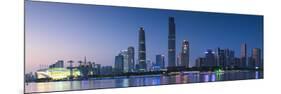 Skyline of Tianhe at dusk, Guangzhou, Guangdong, China-Ian Trower-Mounted Photographic Print