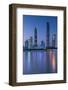 Skyline of Tianhe at dusk, Guangzhou, Guangdong, China-Ian Trower-Framed Photographic Print