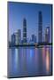 Skyline of Tianhe at dusk, Guangzhou, Guangdong, China-Ian Trower-Mounted Photographic Print