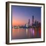 Skyline of Tianhe at sunset, Guangzhou, Guangdong, China-Ian Trower-Framed Photographic Print