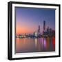 Skyline of Tianhe at sunset, Guangzhou, Guangdong, China-Ian Trower-Framed Photographic Print