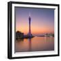 Skyline of Tianhe at sunset, Guangzhou, Guangdong, China-Ian Trower-Framed Photographic Print