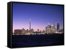 Skyline of Toronto, Ontario, Canada-Walter Bibikow-Framed Stretched Canvas