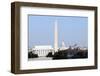 Skyline of Washington DC in Winter, including the Lincoln Memorial, the Washington Monument, and Th-1photo-Framed Photographic Print