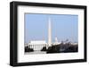 Skyline of Washington DC in Winter, including the Lincoln Memorial, the Washington Monument, and Th-1photo-Framed Photographic Print