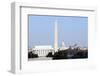 Skyline of Washington DC in Winter, including the Lincoln Memorial, the Washington Monument, and Th-1photo-Framed Photographic Print