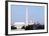 Skyline of Washington DC in Winter, including the Lincoln Memorial, the Washington Monument, and Th-1photo-Framed Photographic Print