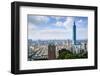 Skyline of Xinyi District in Downtown Taipei, Taiwan.-SeanPavonePhoto-Framed Photographic Print