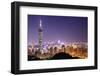 Skyline of Xinyi District in Downtown Taipei, Taiwan.-SeanPavonePhoto-Framed Photographic Print