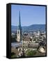 Skyline of Zurich, Switzerland-Doug Pearson-Framed Stretched Canvas