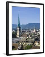 Skyline of Zurich, Switzerland-Doug Pearson-Framed Photographic Print