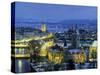 Skyline of Zurich, Switzerland-Jon Arnold-Stretched Canvas