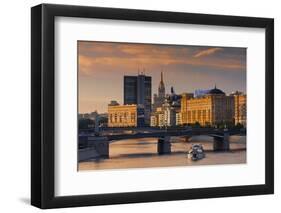 Skyline over the Moscow River-Jon Hicks-Framed Photographic Print