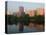 Skyline Reflection in the Connecticut River, Hartford, Connecticut-Jerry & Marcy Monkman-Stretched Canvas