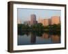 Skyline Reflection in the Connecticut River, Hartford, Connecticut-Jerry & Marcy Monkman-Framed Photographic Print