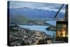 Skyline Restaurant with Lake Wakatipu and the Remarkables at Dusk, Queenstown, Otago-Stuart Black-Stretched Canvas