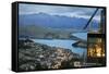 Skyline Restaurant with Lake Wakatipu and the Remarkables at Dusk, Queenstown, Otago-Stuart Black-Framed Stretched Canvas