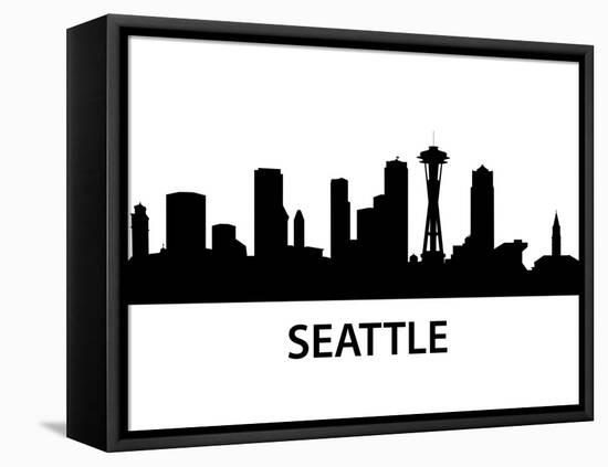 Skyline Seattle-unkreatives-Framed Stretched Canvas