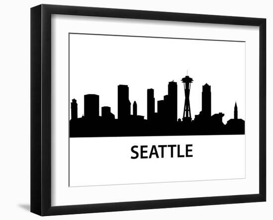 Skyline Seattle-unkreatives-Framed Art Print