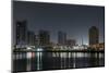 Skyline, Sharjah Light Festival, Emirate of Sharjah, United Arab Emirates, Arabian Peninsula-Axel Schmies-Mounted Photographic Print