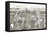 Skyline Sketch I-Melissa Wang-Framed Stretched Canvas