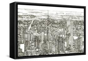 Skyline Sketch I-Melissa Wang-Framed Stretched Canvas