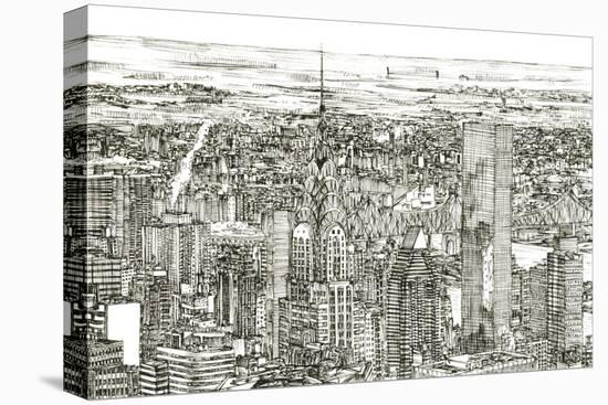 Skyline Sketch I-Melissa Wang-Stretched Canvas