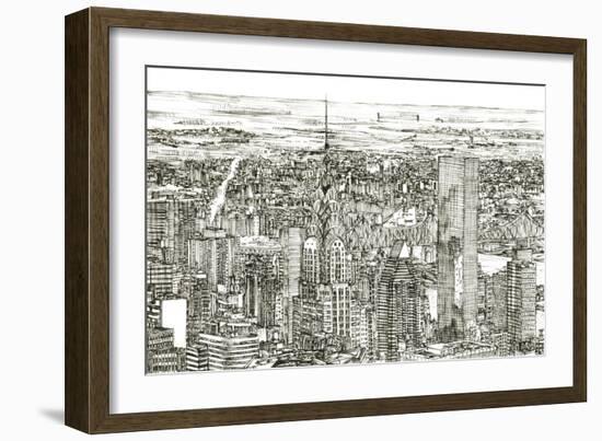 Skyline Sketch I-Melissa Wang-Framed Art Print