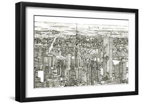 Skyline Sketch I-Melissa Wang-Framed Art Print