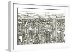 Skyline Sketch I-Melissa Wang-Framed Art Print