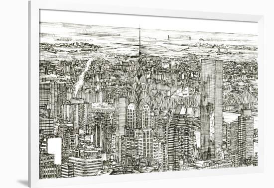 Skyline Sketch I-Melissa Wang-Framed Art Print