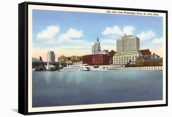 Skyline, St. Paul, Minnesota-null-Framed Stretched Canvas