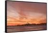 Skyline Sunset-Aaron Matheson-Framed Stretched Canvas