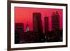 Skyline view at sunset of the state capital of Atlanta, Georgia-null-Framed Photographic Print