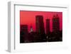 Skyline view at sunset of the state capital of Atlanta, Georgia-null-Framed Photographic Print