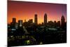 Skyline view at sunset of the state capital of Atlanta, Georgia-null-Mounted Photographic Print