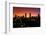 Skyline view at sunset of the state capital of Atlanta, Georgia-null-Framed Photographic Print