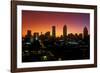 Skyline view at sunset of the state capital of Atlanta, Georgia-null-Framed Photographic Print