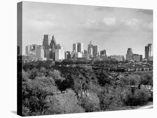 Skyline View of Houston-null-Stretched Canvas