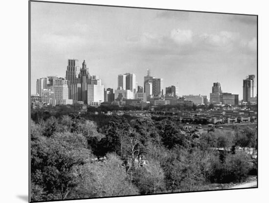Skyline View of Houston-null-Mounted Photographic Print