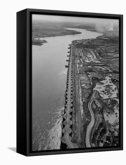 Skyline View of the St. Lawrence Seaway Power Project-null-Framed Stretched Canvas