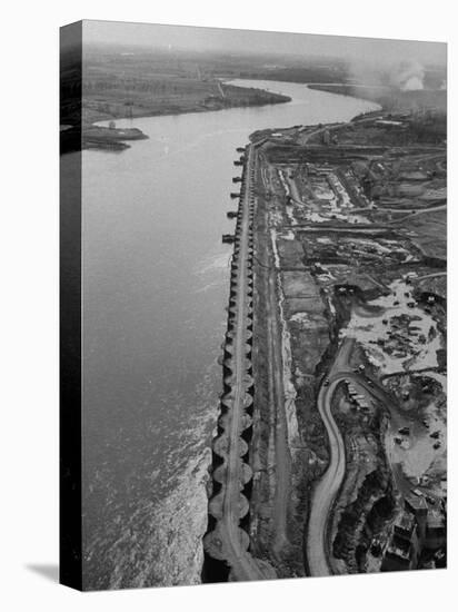 Skyline View of the St. Lawrence Seaway Power Project-null-Stretched Canvas