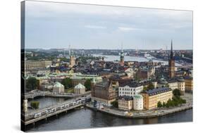 Skyline View over Gamla Stan, Riddarholmen and Riddarfjarden, Stockholm, Sweden-Yadid Levy-Stretched Canvas