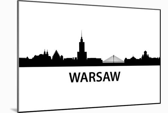 Skyline Warsaw-unkreatives-Mounted Art Print
